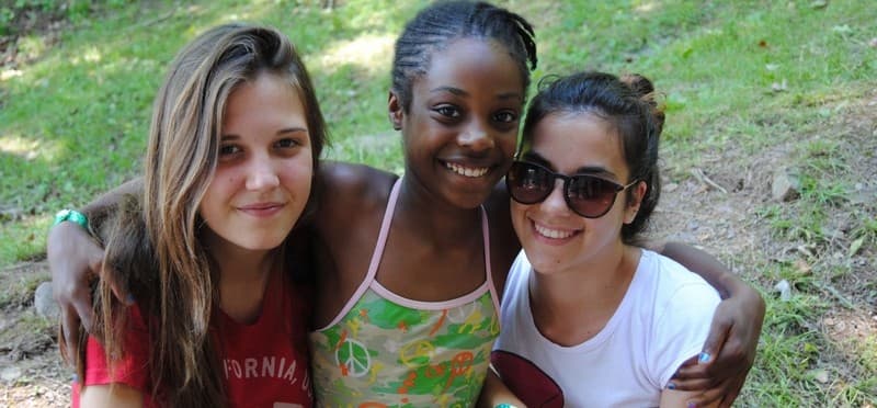 a group of girls posing for a photo
