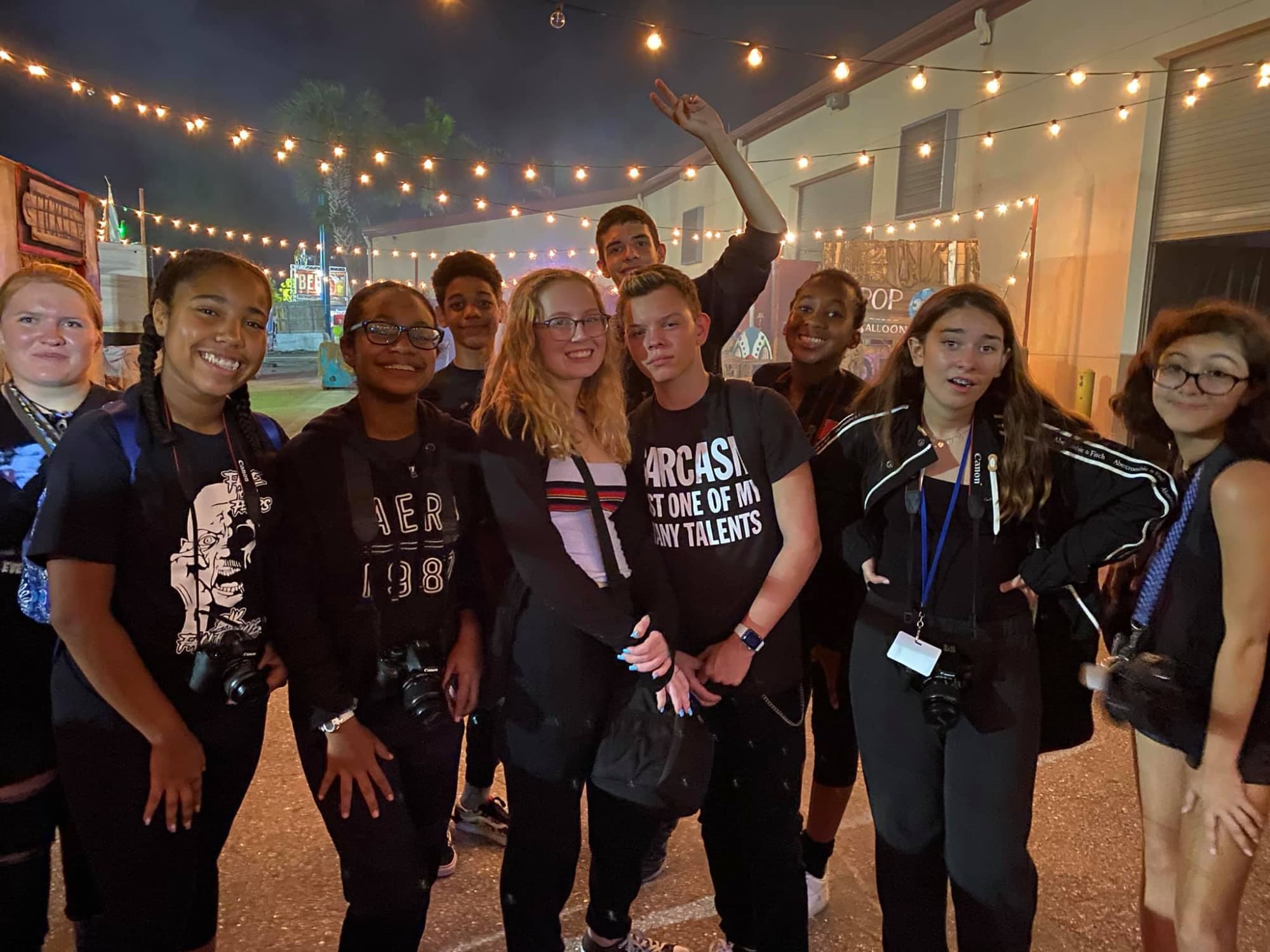 a group of people posing for a photo