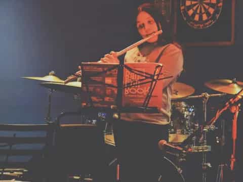 a person playing the drums