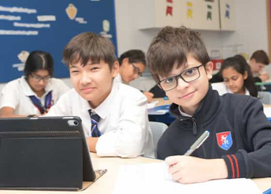 a group of children in a classroom